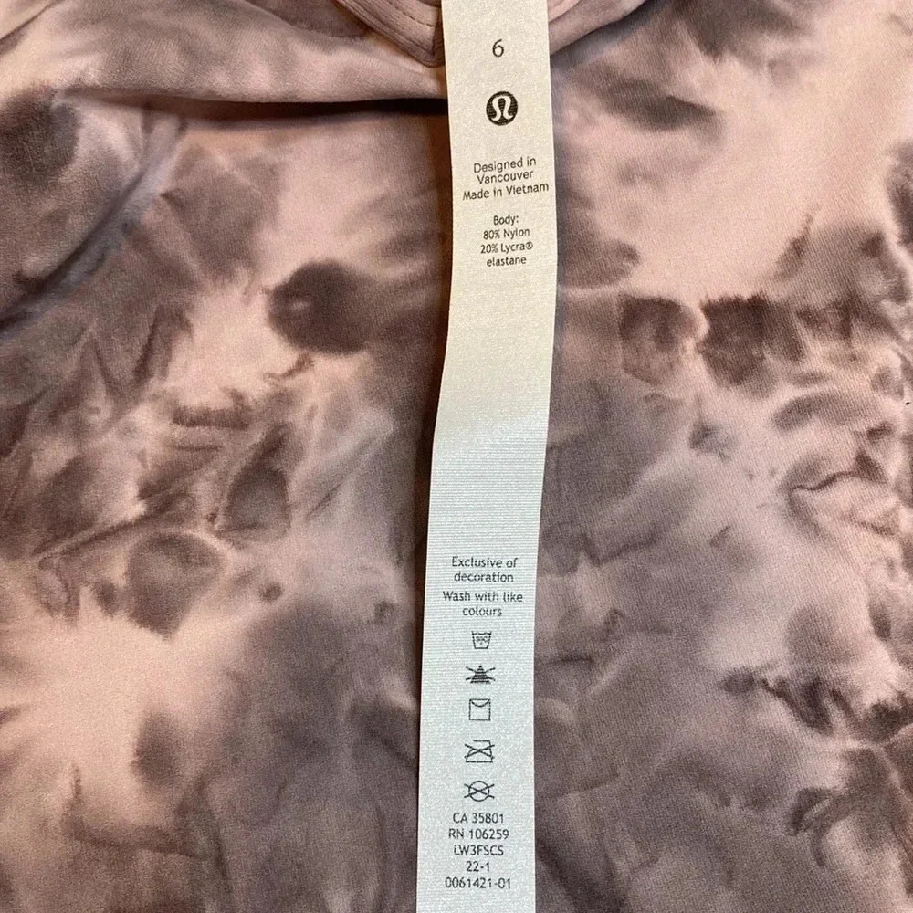 Lululemon Align Tee Diamond Dye Neutral Color Top Size 6 New - Picture 7 of 10